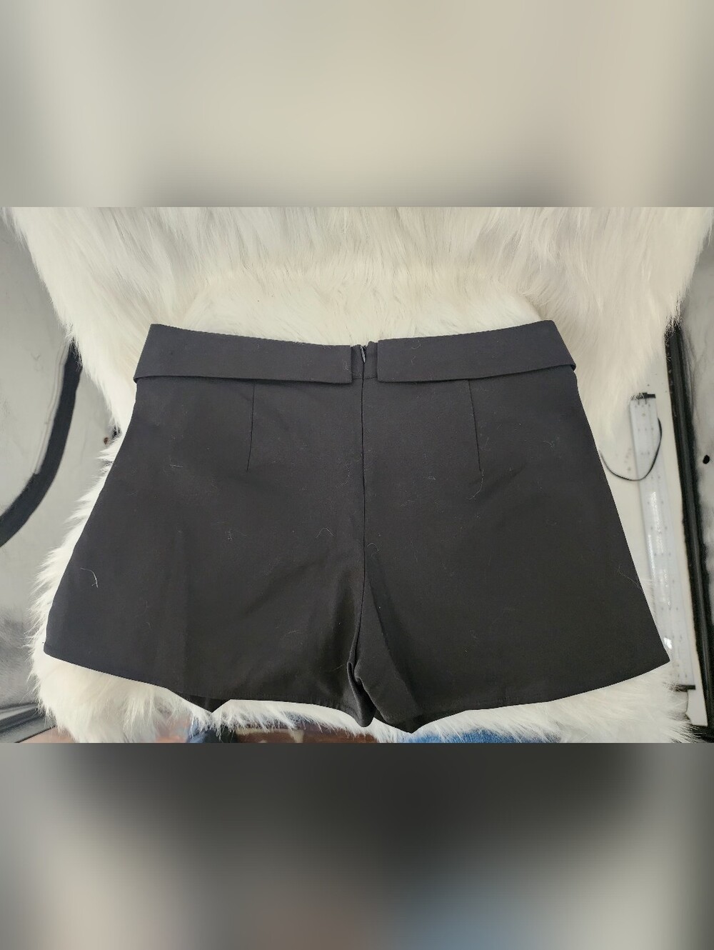 Zara Basic Origami Skort, Size Small, Black - Picture 5 of 9